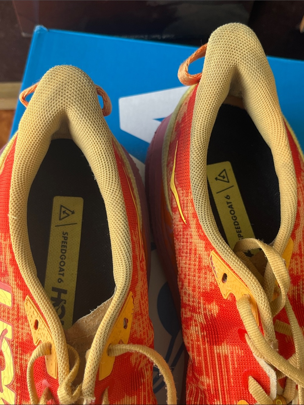 Hoka Kids Orange and Yellow Running Sneakers